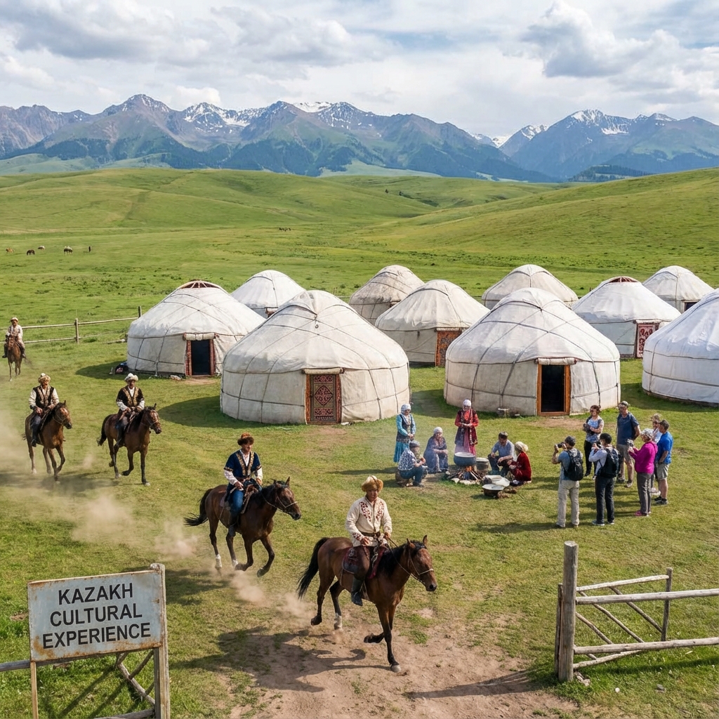 유목민 전통 문화 체험: 훈스 에스노 빌리지 & 승마